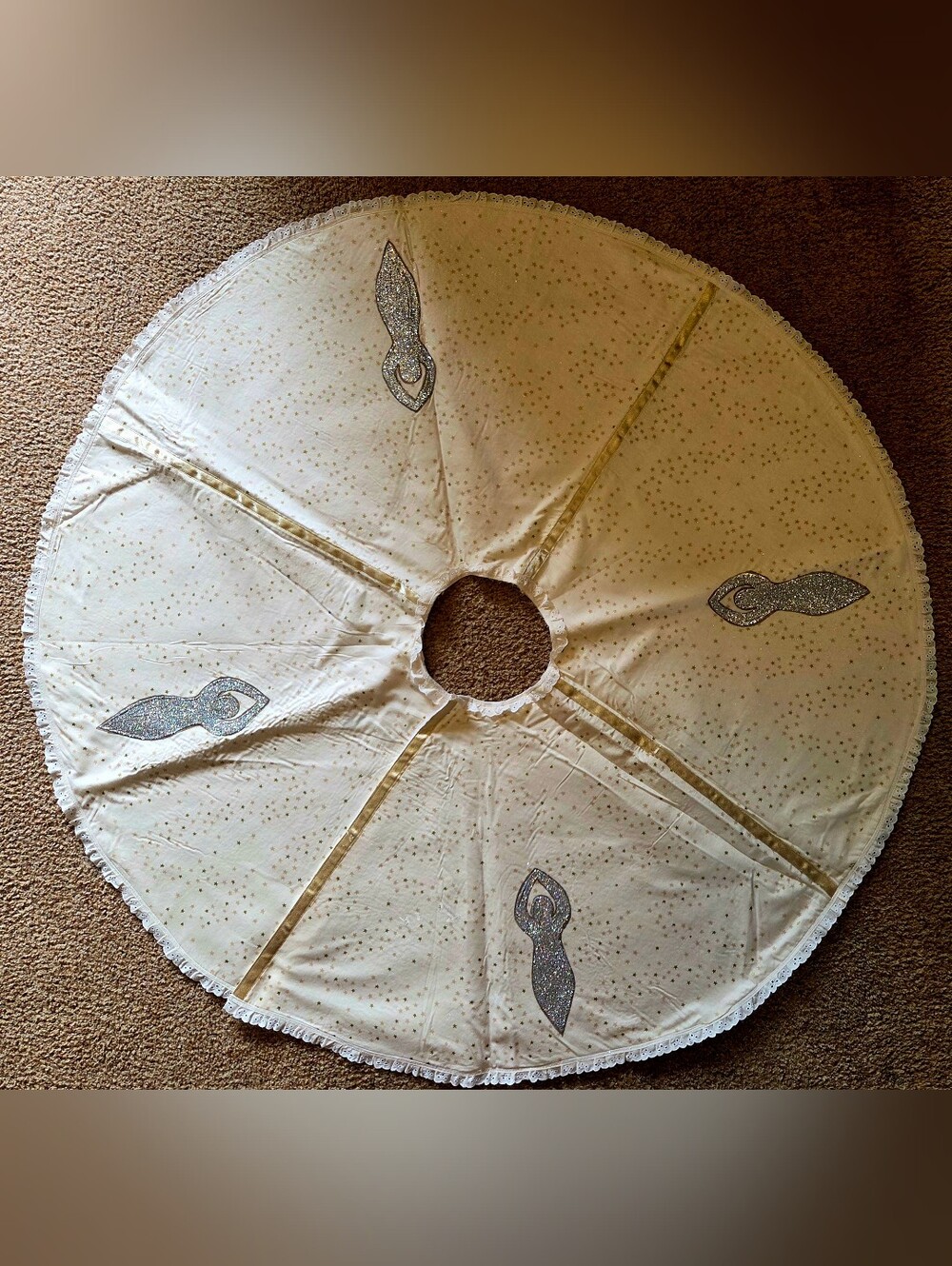 Vintage 1999 Yule Tree Skirt – Handmade Pagan Goddess NOS